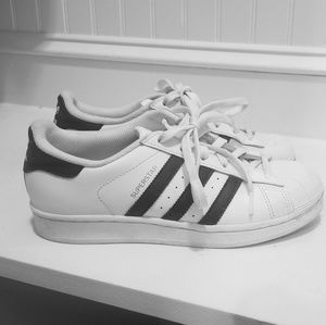 Adidas superstar for women 7.5 and men size 6